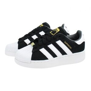 Adidas unisex Superstar suade Black White Sneakers.